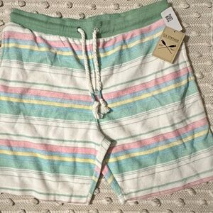 U.S. Vintage Pastel Striped Drawstring Shorts - NWT